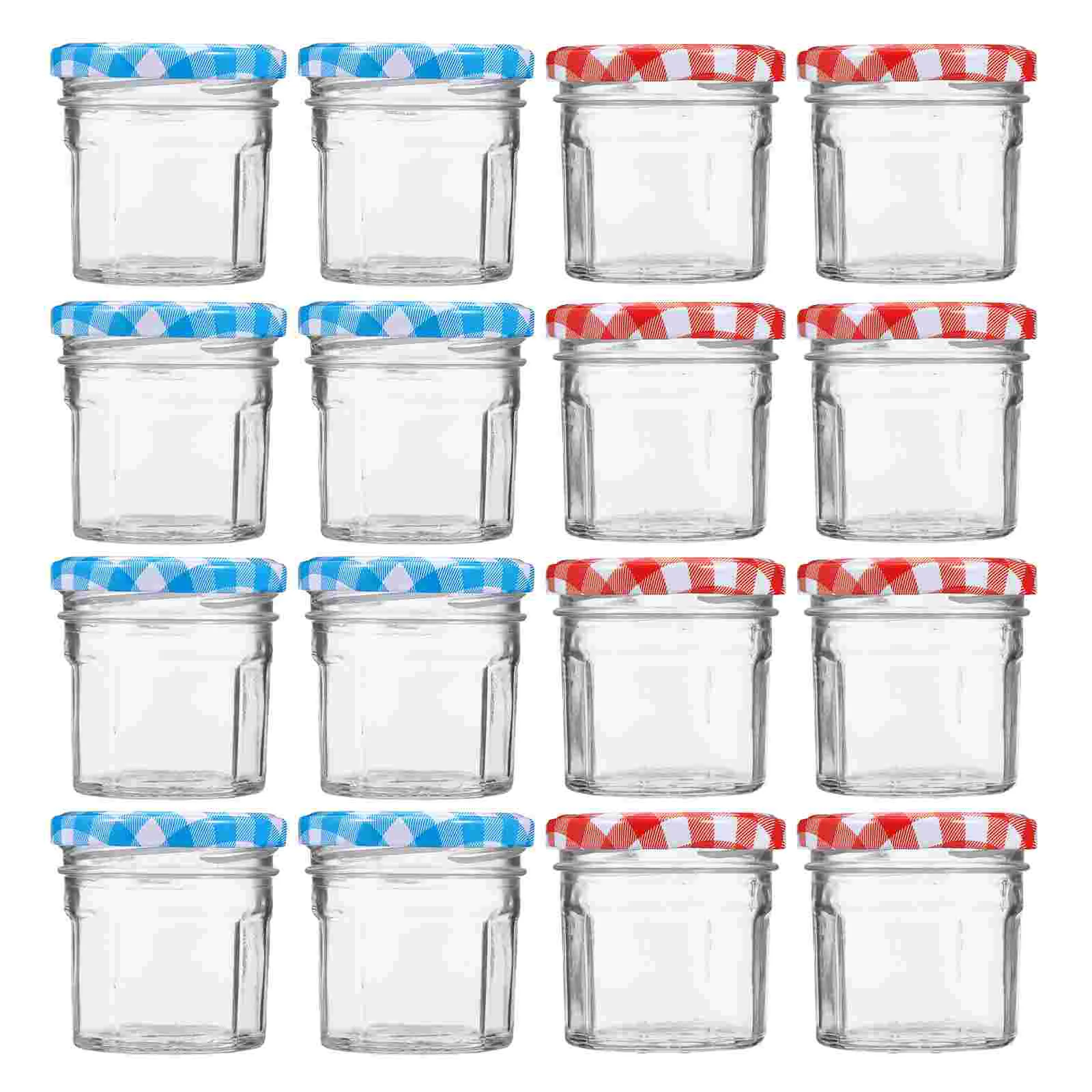 

12pcs Glass Jam Storage Bottles Honey Sealed Jars Pickles Pots with Lid (50ML)