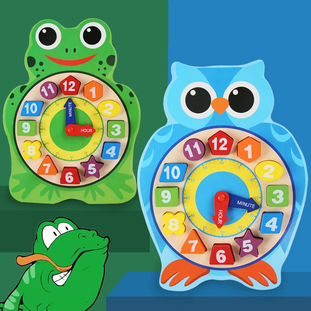 

Часы-Будильник Монтессори для детей, Ранние развивающие игрушки для дошкольников, подарки, учебные пособия