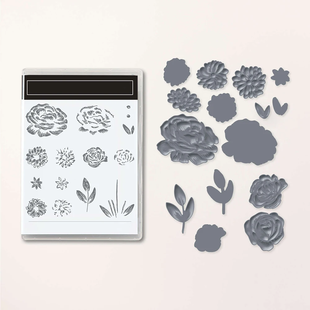 

2023 January-April Mini Catalogue Brushed Qouquet Metal Cutting Dies Clear Silicone Stamps for DIY Crafting Paper Cards