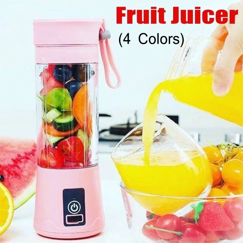 380ML Portable Blender USB Mixer Electric Juicer Machine Smoothie Blender Mini Food Processor Personal Blender Juice Blenders