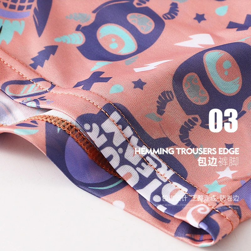 Ice silk Men Boxer Shorts Soft Boxers Men's Plus Size Panties Men’s Underpants Male Printed Underwear Thin Boxershorts 4pcs