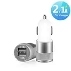 Автомобильное зарядное устройство 2,1 А, 2 USB-порта, адаптер для быстрой зарядки, гнездо прикуривателя для Iphone 11, 12, Xiaomi, Huawei