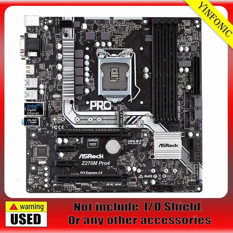 

Восстановленная материнская плата Z270M PRO4 micro ATX LGA 1151 DDR4 64 ГБ