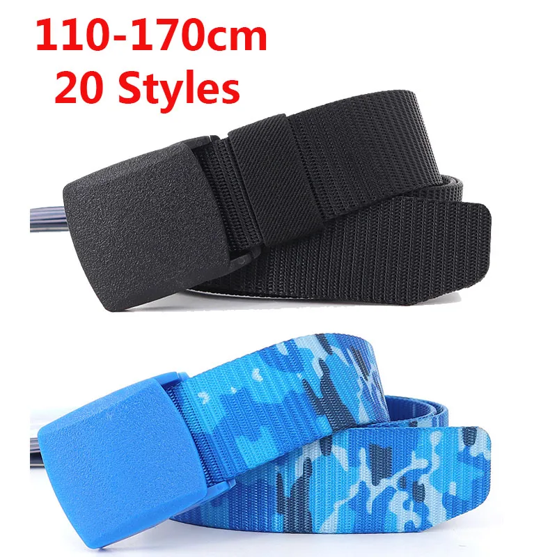 20m Styles 110-170cm Plus Size Long Mens Webbing Canvas Tactical Belt High Quality Accessories Military Jeans Army Waist Strap
