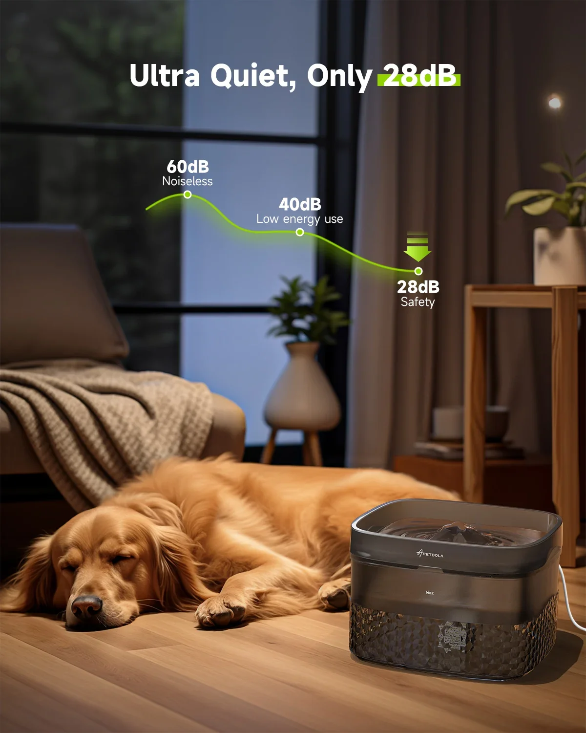 Автоматический диспенсер для питья домашних животных с ультра-тихим насосом