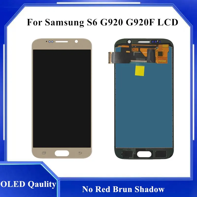 Tested For SAMSUNG Galaxy S6 LCD G920 SM-G920F G920F G920FD Display Touch Screen Digitizer For Samsung S6 Display No Burn-shadow