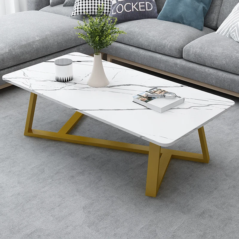 

Makecup Coffee Tables Small Center Marble Metal Narrow Modern Design Dinning Table Set Nordic Mesa Centro Living Room Furniture