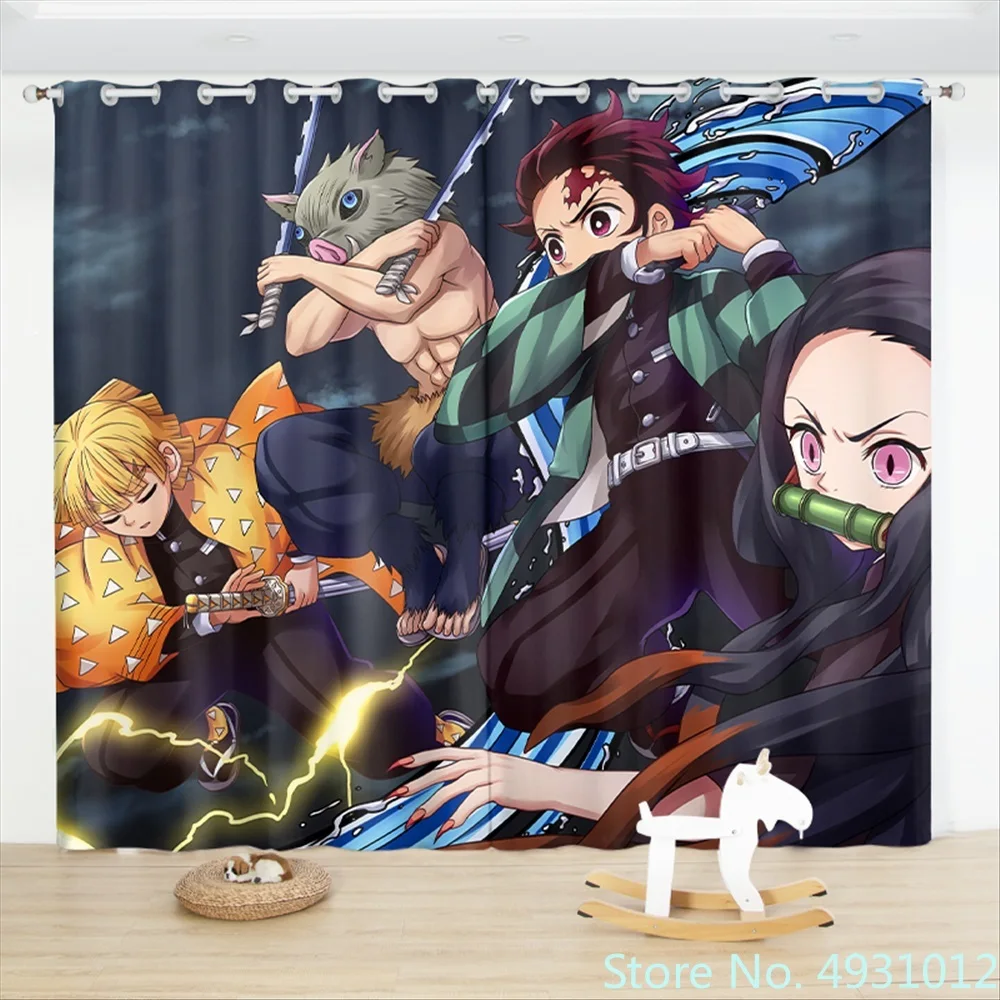 

Затемняющие шторы 2023, 2 панели, аниме, 183x214 см