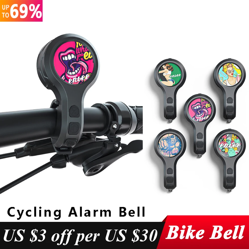 

1 PC Bike Bell Charging Speaker 130 Db USB Recharged Mini Electric Bike Horn 3 Modes Cycling Electric MTB Bicycle Accessories