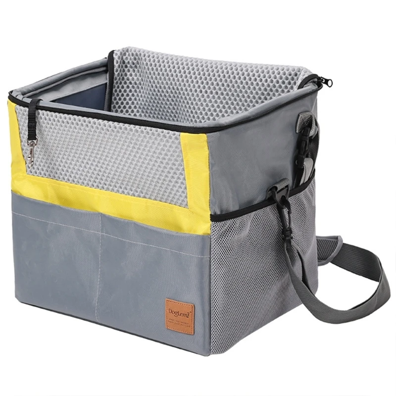 

Dog Bike Basket Carriers Pet Travel Bag Mesh Cover Shoulder Bag Carriers Safe