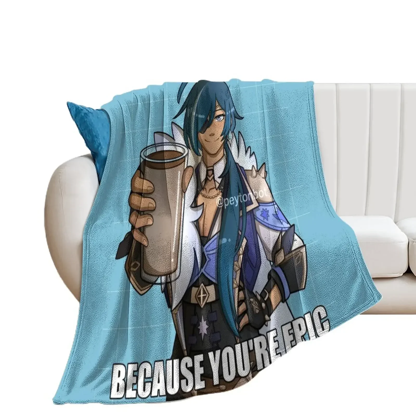 Одеяло Kaeya Gives You Choccy Milk рождественское украшение пляжные одеяла