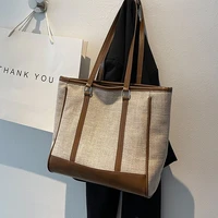 2022 summer new fashion luxury high quality all match commuter canvas bag shoulder bag tote bag large capacity bag womens bag