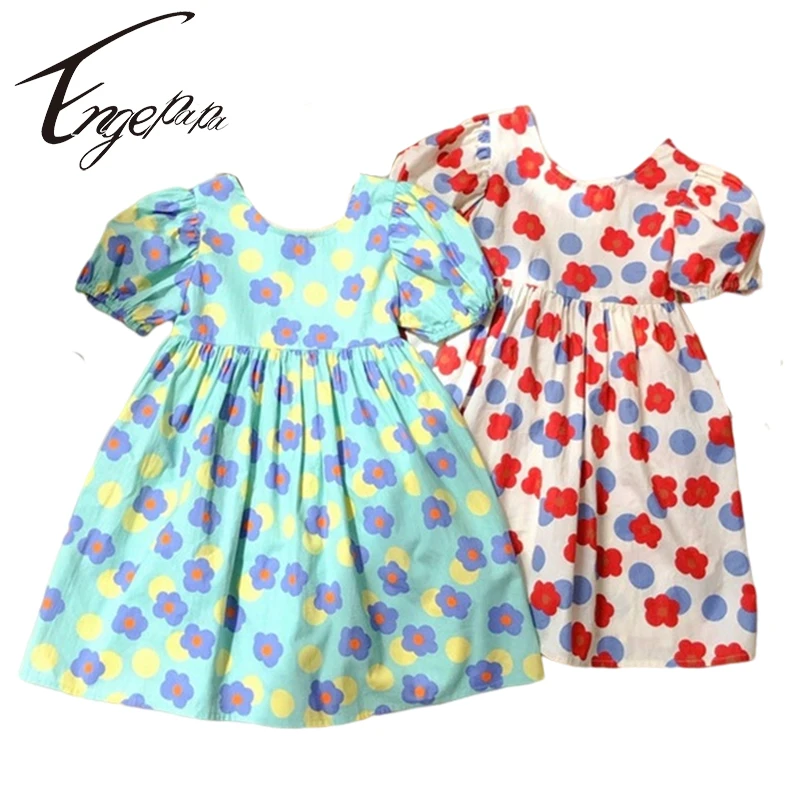 

Детское платье с цветочным принтом, без спинки