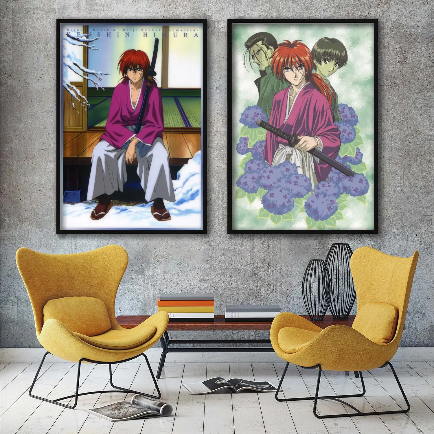 

rurouni kenshin cartoon Decorative Painting Canvas 24x36 Poster Wall Art Living Room Posters Bedroom Painting