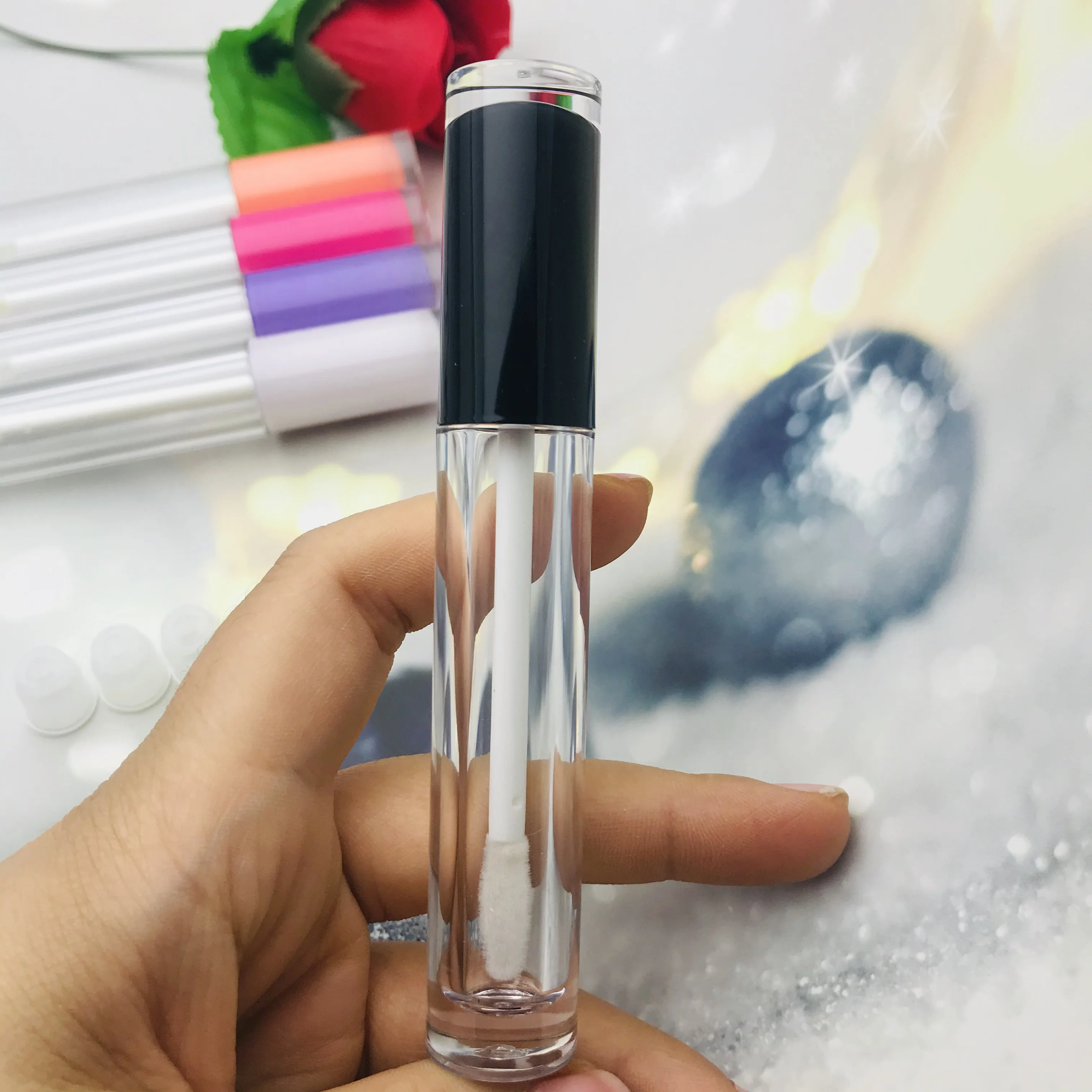 Wholesale Pretty 5ml Empty Lip gloss tubes Colorful Caps Lipstick Container DIY Liquid Lip Balm Bottles Container Make up Tools images - 6
