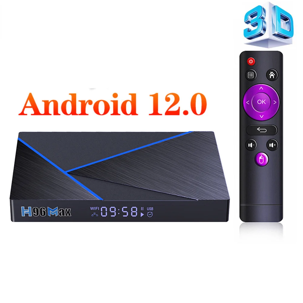 

New H96 Max V56 Smart TV Box Android 12 8GB 64GB 8K RK3566 1000M H96Max Set Top Box Android 12.0 TV Box IPTV Free shipping Best