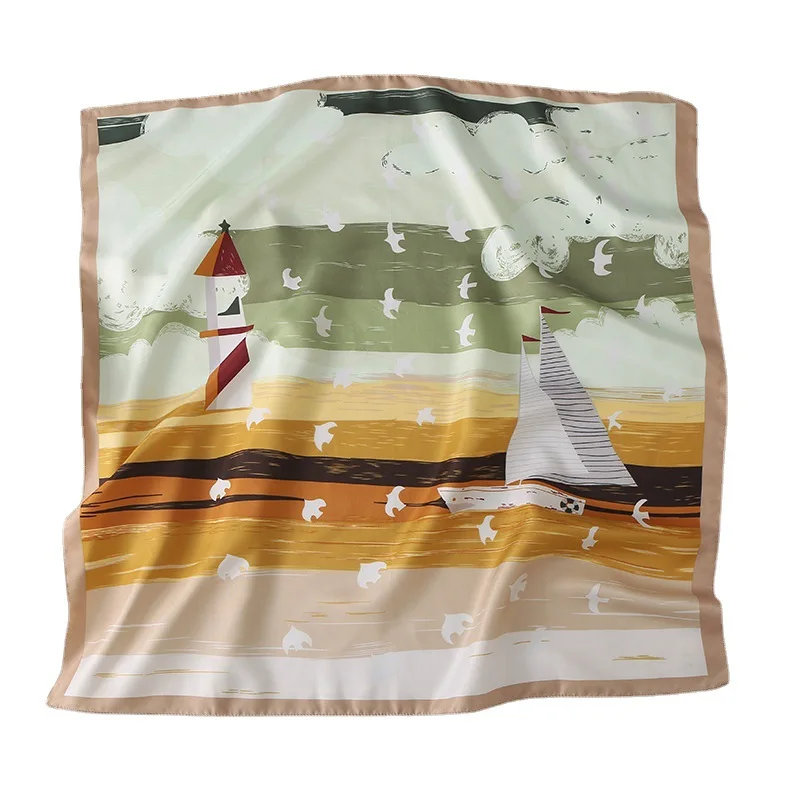 

21 new Korean version 70cm imitation silk scarf female small fresh tie neck decoration wild female small square scarf