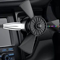 led car fragrance air freshener vent clip aromatherapy led atmosphere lamp decoration usb charging interior car accessories