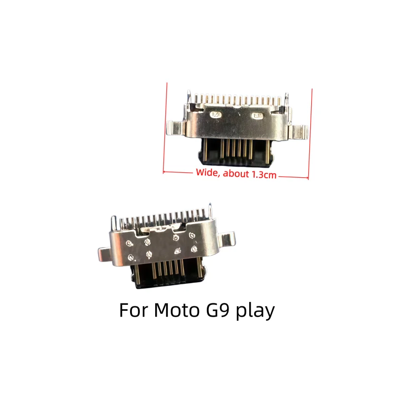 Фото Разъем для зарядки USB Type-C (16-контактный, широкий корпус) для Motorola E8 Power, G9 Play, XT2015, G10 Power, XT2127-2, XT1955 №2