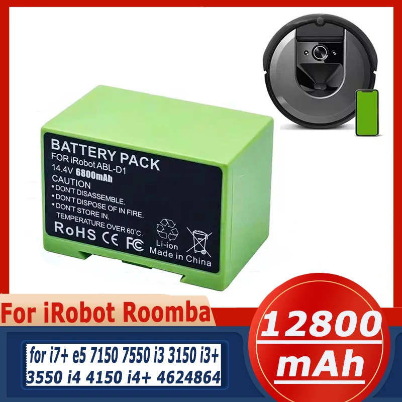 Фото Аккумулятор 2026 14.4V 3500mAh для iRobot Roomba серий e и i (i7+, e5, 7150, 7550, i3, 3150, i3+, 3550, i4, 4150, i4+, 4624864) №1