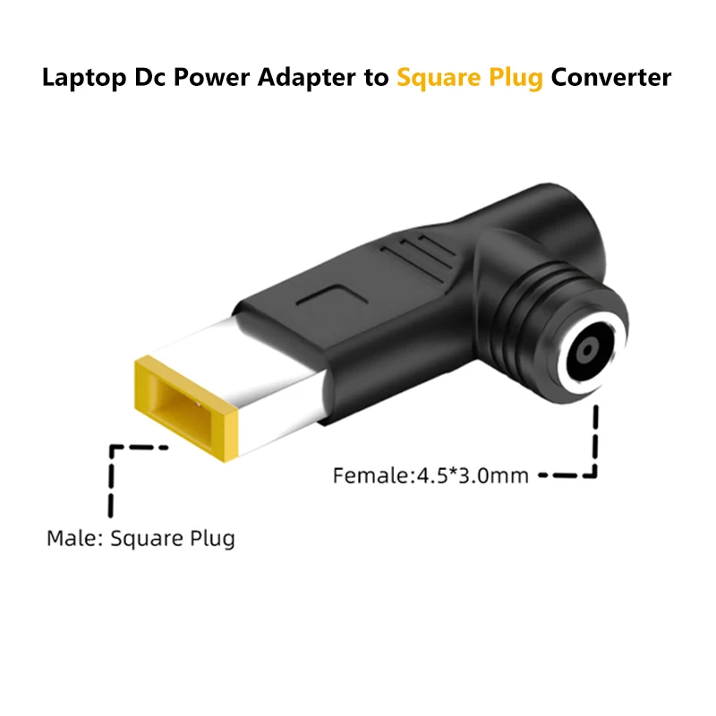 

DC Power Adapter 7.9x5.5 7.4x5.0 5.5x2.5 4.5x3.0 6.0x3.7mm Connector to Square Plug Converter for Asus Lenovo Laptop Charger