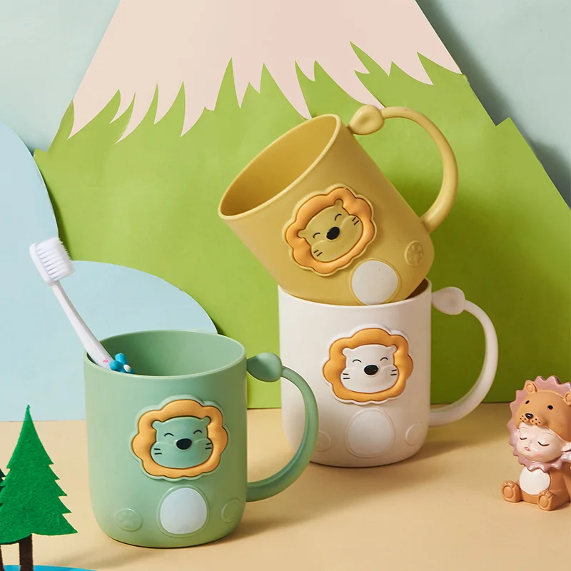 

Creative Cartoon Lion Children Girl Boy Mouthwash Cup Wash Cup PP Material Brushing Cup Plastic Bathroom Toothbrush Cup