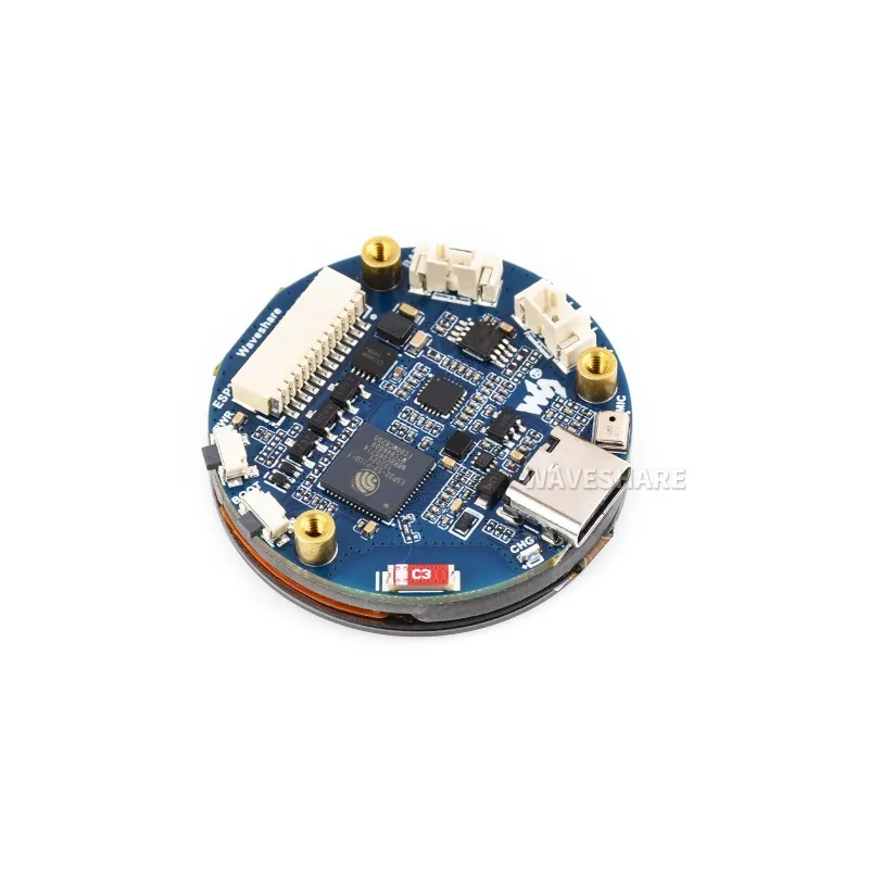 Фото Плата разработки ESP32-S3 с круглым сенсорным AMOLED-дисплеем 1,32 дюйма, 466*466 пикселей, интерфейс QSPI, поддержка Wi-Fi и Bluetooth 5 №4
