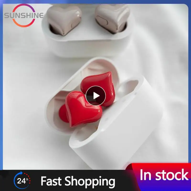 

Bilateral Stereo Trend Headset Wireless Headset Mini In-ear Heart Headset New With Micphone Noise Reduction For Ipx5