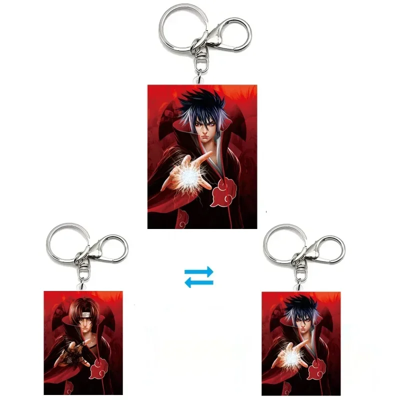 

NARUTO Uchiha Itachi Anime Acrylic Motion Key Chains Car Keyring Bag Pendant Peripheral Gift Creative Ornaments