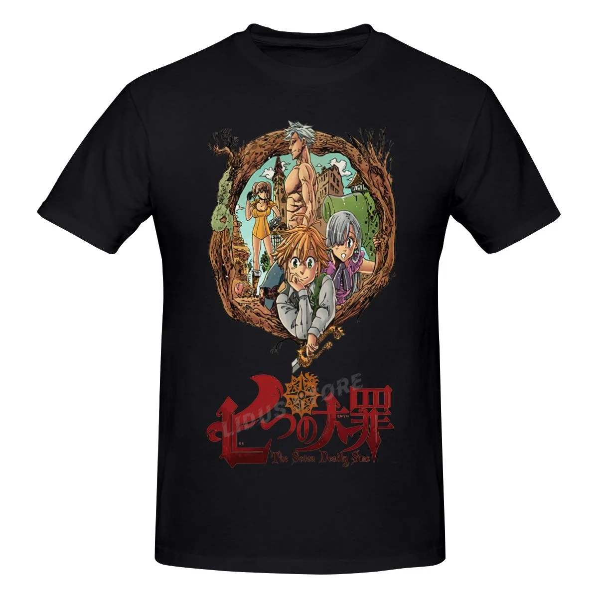 

Anime The Seven Deadly Sins Nanatsu Melioda T shirt Harajuku Clothing T-shirt 100% Cotton Sweatshirts Graphics Tshirt Tee Top