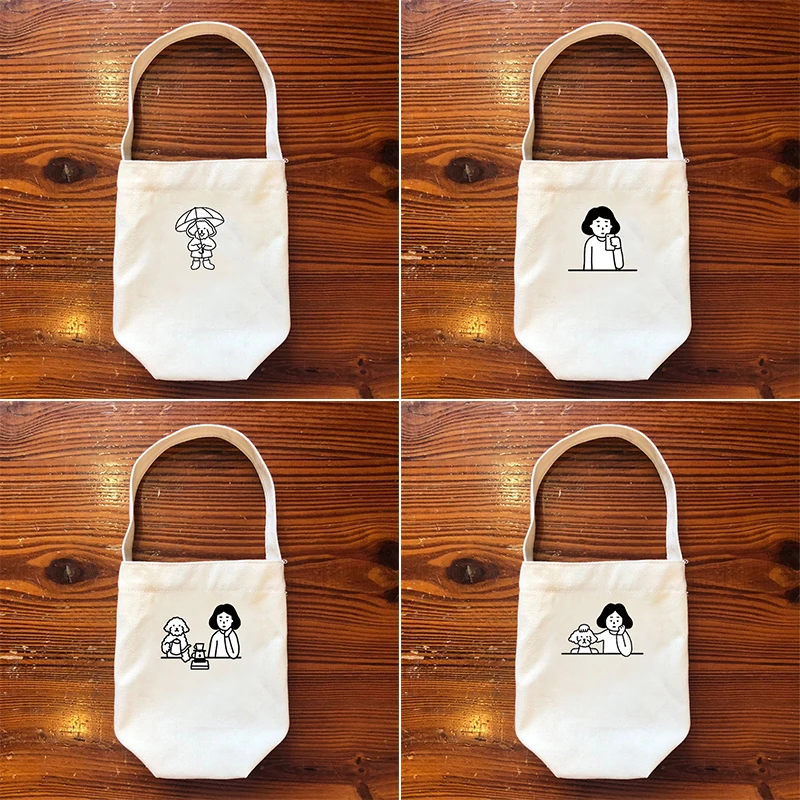 

Портативная Крышка для бутылки с водой, чашка для напитков, пакет для молока и чая, экологически безопасный холщовый пакет, чашка тонкого из...