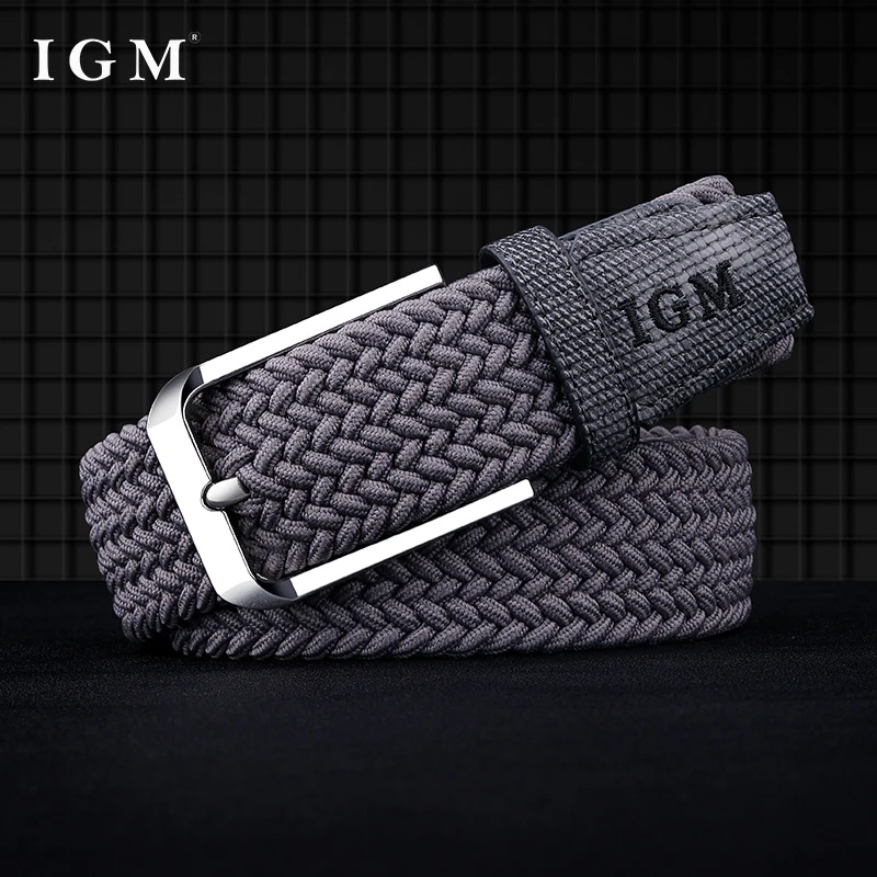 Canvas Woven Belt Non-porous Elastic Elastic Belt Male Students and Young People Leisure Military Training Belt Tide