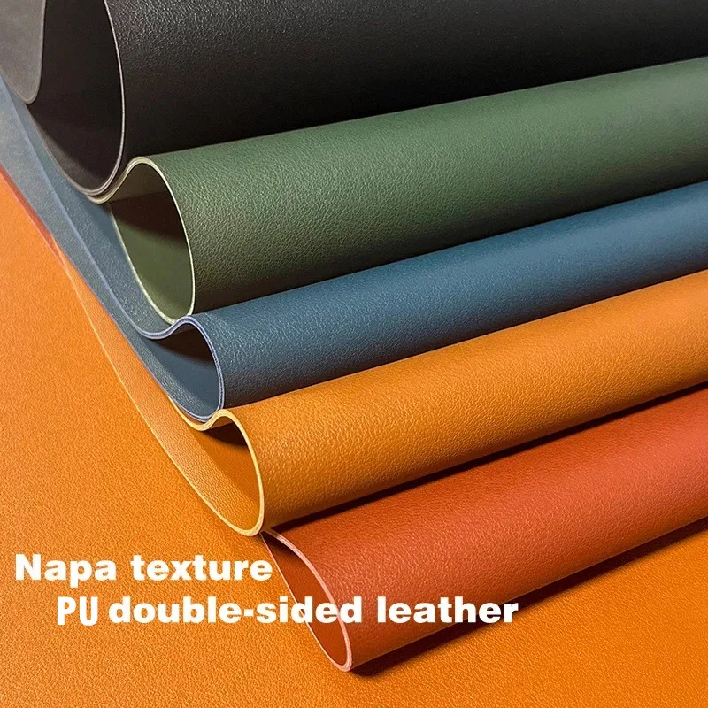 

1.7mm Double Sided Leather Napa texture,1 yard*Width 54'' Used to Make Earrings, Hair Bows, Sewing and Different DIY Projects