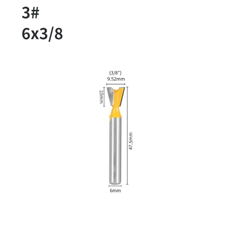 YUSUN фреза для гравировки ласточкин хвост 6 мм