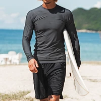 mens fashion high elastic comfort long sleeve top sunscreen quick dry water sports swimming snorkeling surfing suit 2022
