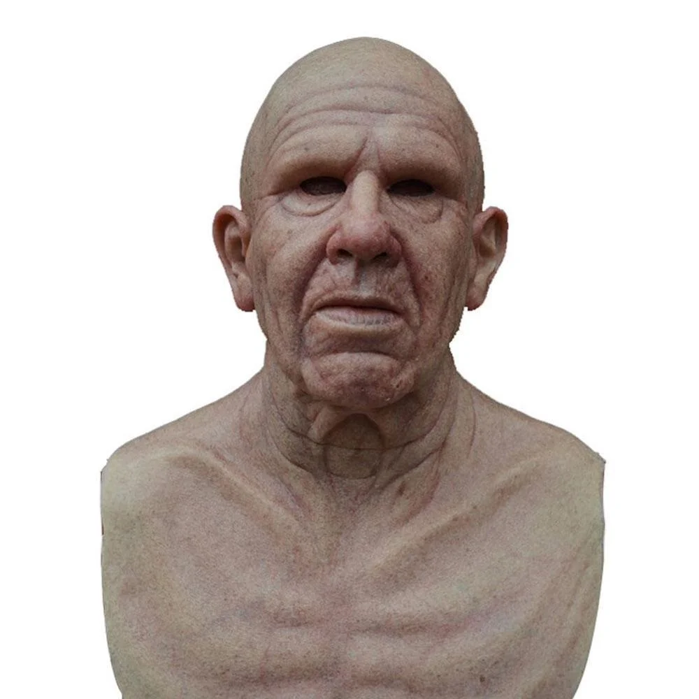 

Old Man Scary Mask Cosplay Scary Full Head Latex Mask Halloween Horror Cosplay Party Masquerade Party Halloween Headgear DropShI