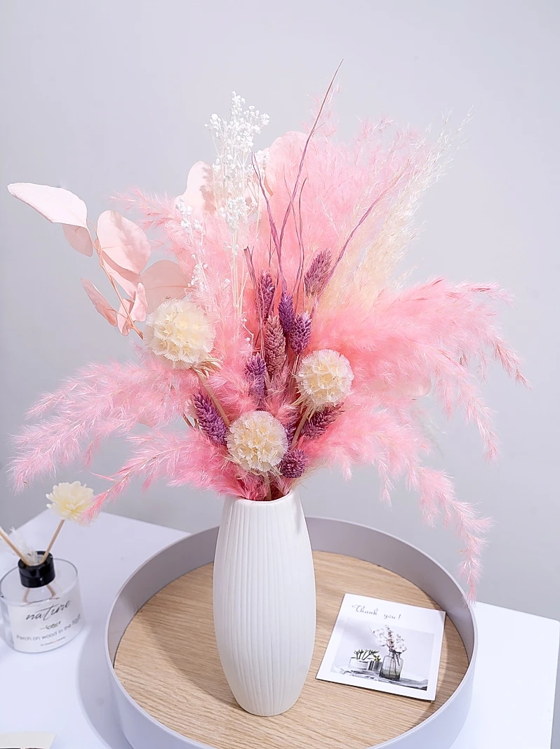 

Large Reed Eucalyptus Crystal Grass Flower Bouquet Home Decoration Ornaments Windmill Fruit Ornaments Photography Props