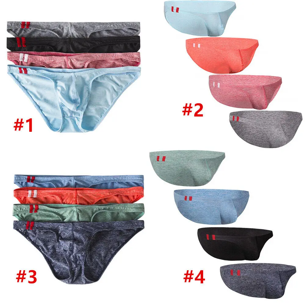 

4PCS/Lot Mens Briefs Sexy Man Underwear Low Waist Bikini Soft Underpants Male Panties Ropa Interior Hombre Cuecas Calzoncillos