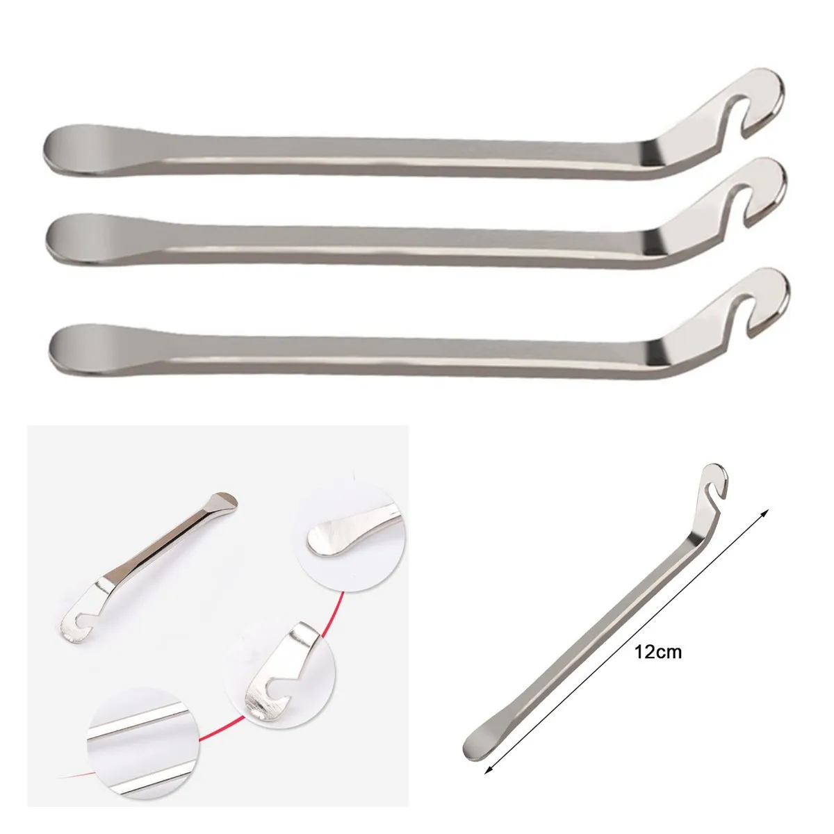 

Инструмент для демонтажа шин велосипеда, рычаг из нержавеющей стали для открывания Ворон и колес для горных и дорожных велосипедов, инструменты для ремонта колес, аксессуары