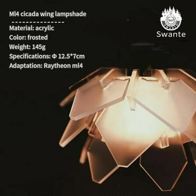 

Transparent Atmosphere Lampshade Led Lenser Acrylic Frosted Outdoor Lantern Cover Camping Lamp Cover Home Lampshade
