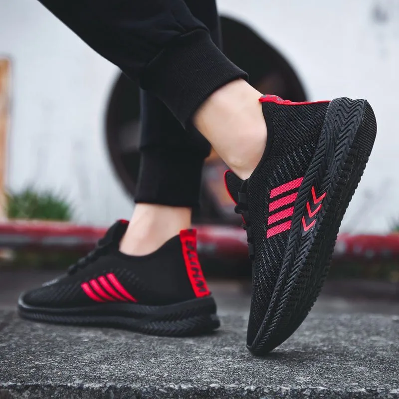 Summer Hot Sale Mesh Yellow Men's Running Shoes Breathable Cheap Trainers Sneakers Men Light Comfortable Sport Shoes for Man