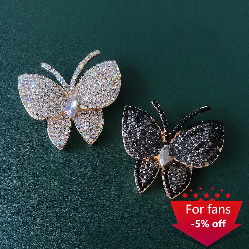 

Luxury Brand Brooch for Women Designer Fashion Diamond-encrusted Butterfly Brooch Ins Pin Anti-exposure Cardigan Button Free