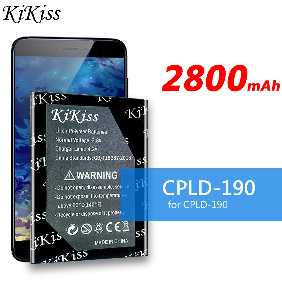 

KiKiss High Capacity Battery CPLD190 CPLD 190 2800mAh for Coolpad CPLD-190 N3 N 3 1841-C0 Batteries