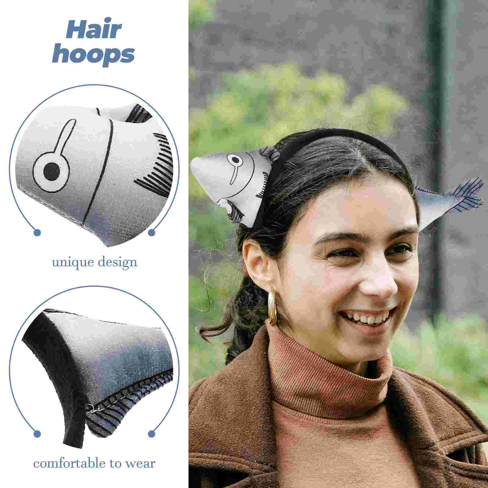 Повязка на голову с соленой рыбой аксессуары для волос товары вечеринок забавные