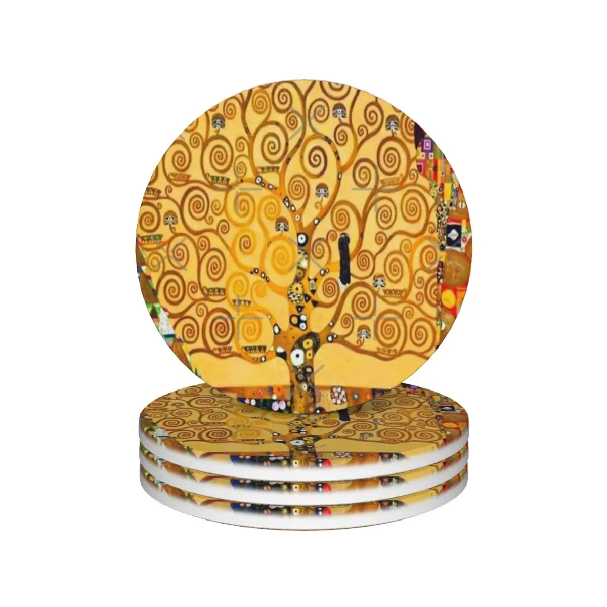 

Керамические подставки «Древо жизни» Gustav Klimt (4 шт.)