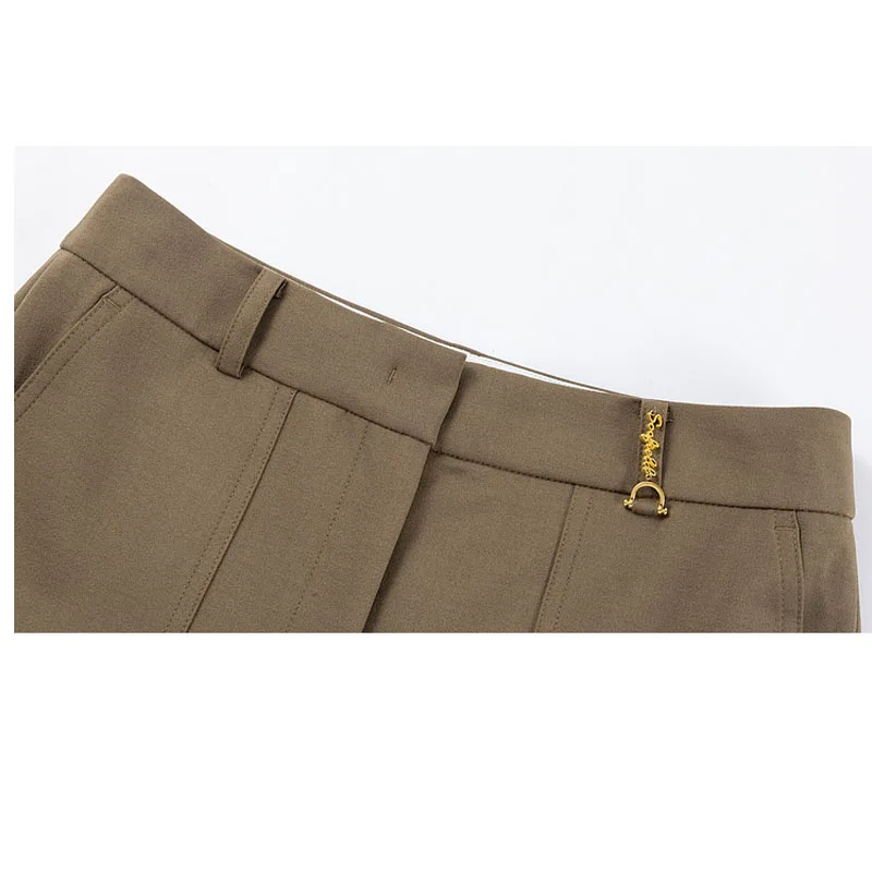 Светильник Роскошные атласные триацетатные женские укороченные прямые брюки