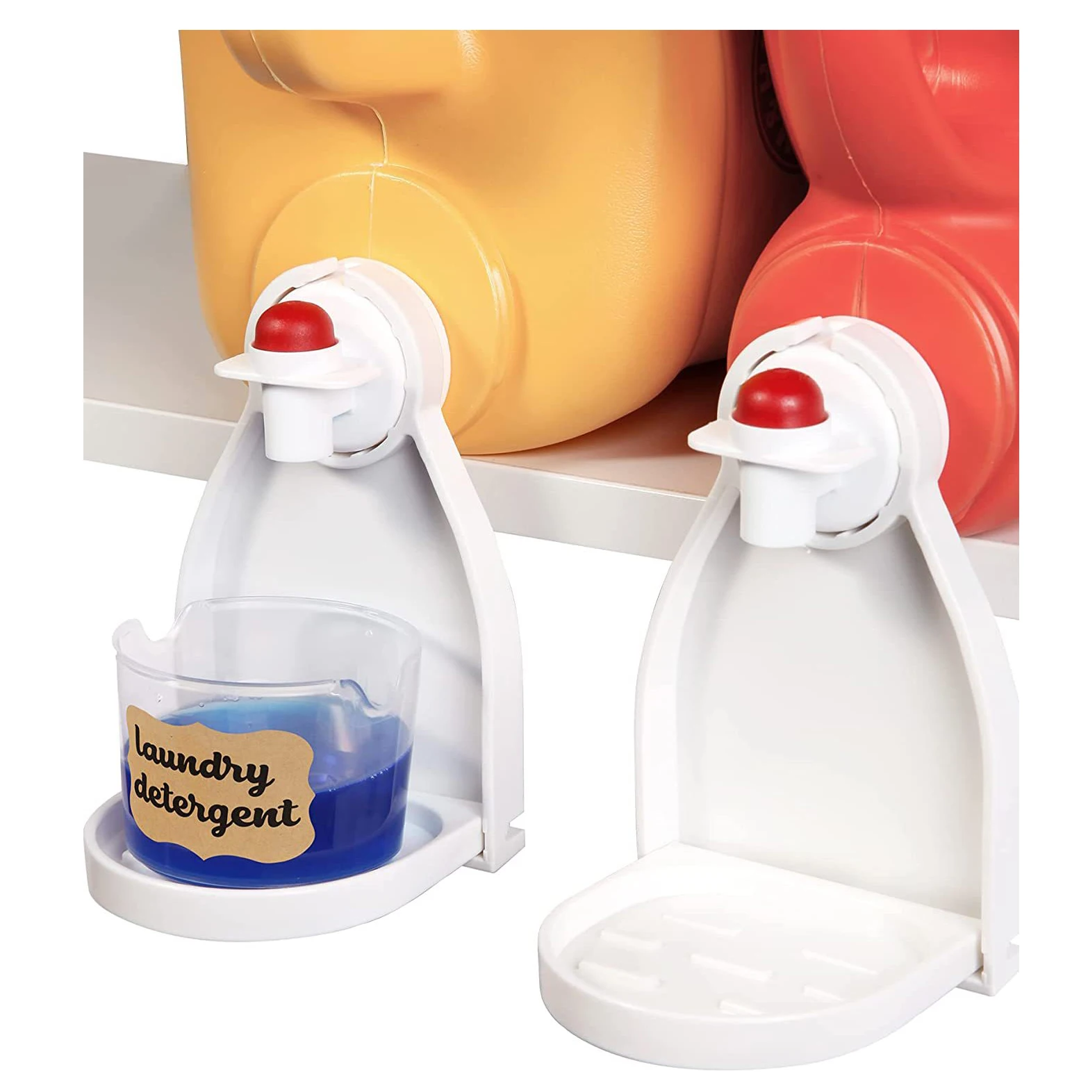 

2pcs Laundry Detergent Cup Holder Laundry Fabric Softener Soap Dispenser Drip Catcher Drip Detergent Dispenser Laundry Tool