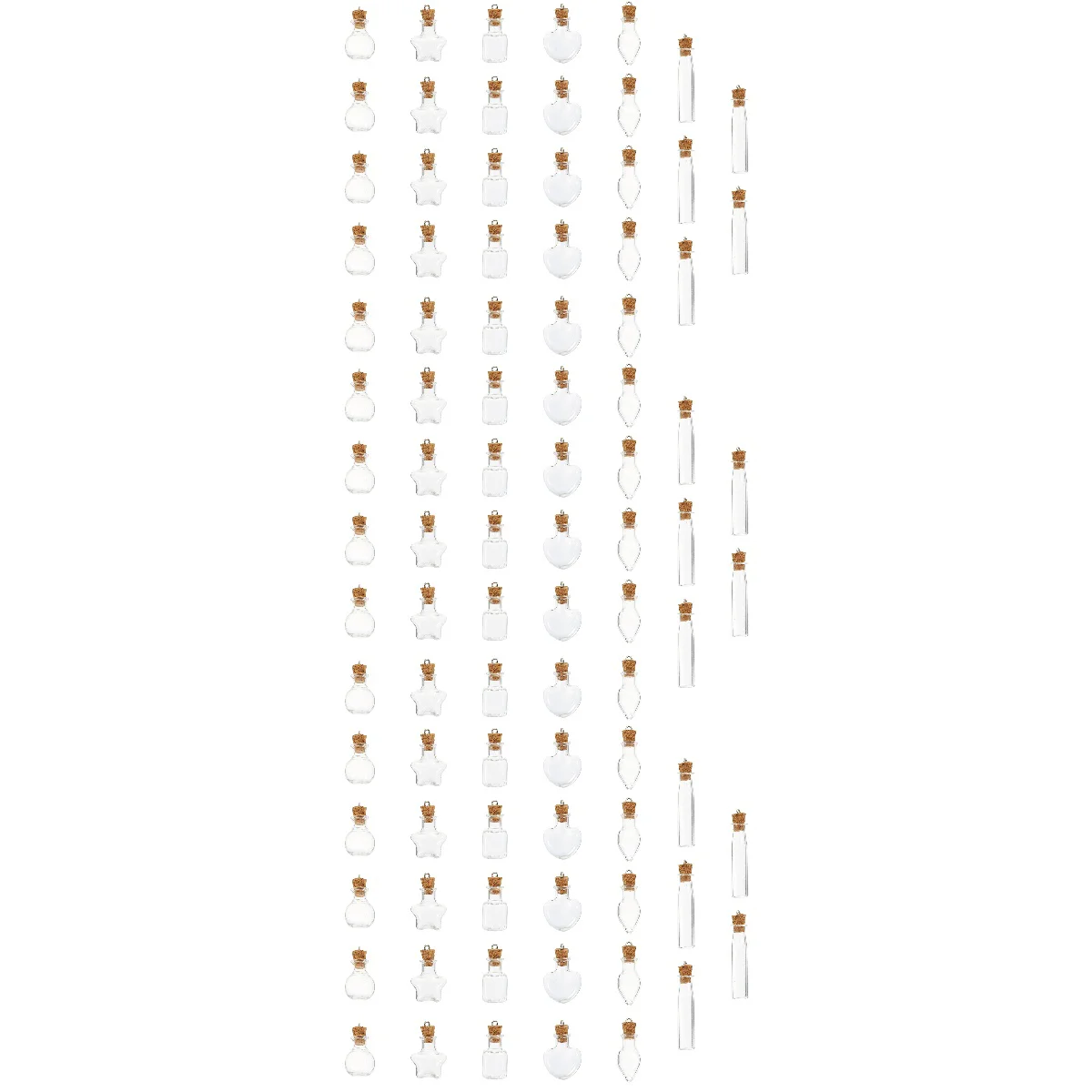 

90 pcs Transparent Jars Multipurpose Bottles with Corks Bottles