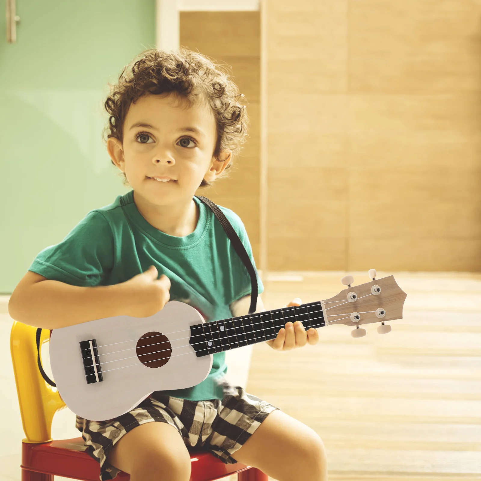 

Hand-assembled Ukulele Material Kit Guitar Self-painting Supplies Child