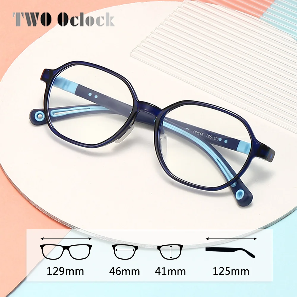 Flexible TR90 Child Eyeglass Frames Boys Girl Anti Blue Light Eye Glasses Kids Spectacle 0 Diopter Optic Prescription Frame